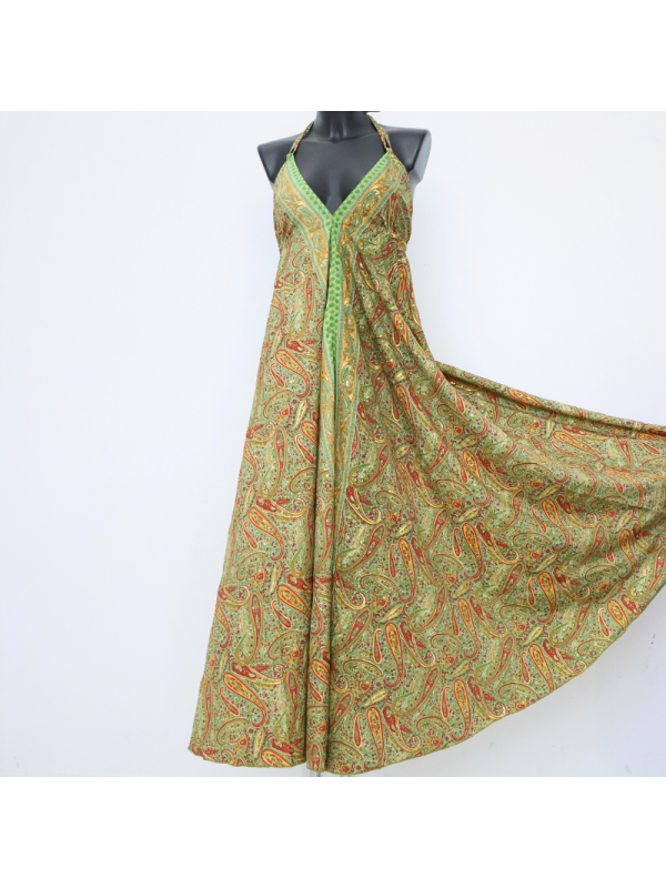 Vestido largo estampado con tirantes,...