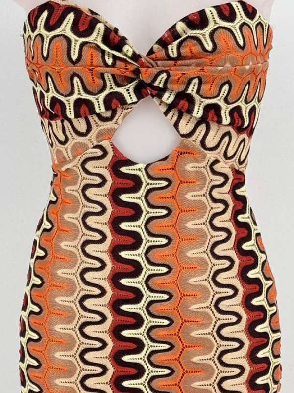 Vestido largo de tirantes en punto,...