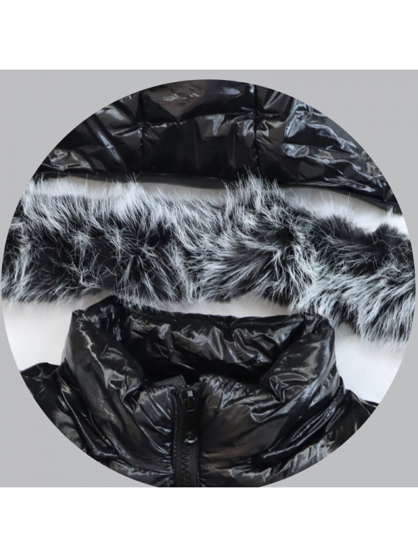 Abrigo charol con capucha para hombre