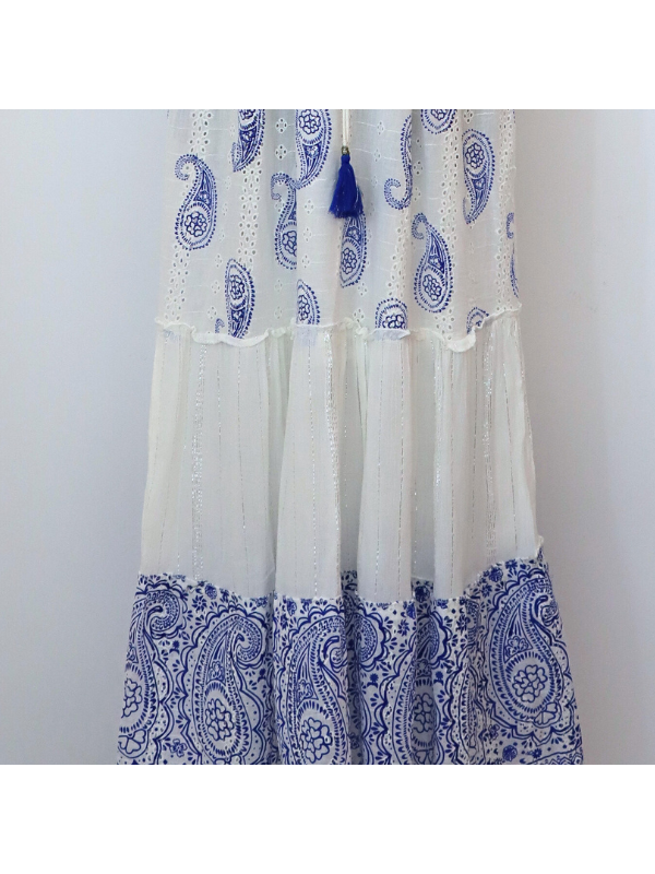 Vestido largo con tirantes, elástico...