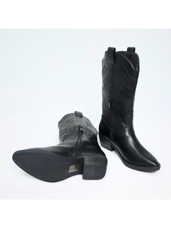 Botas cowboy con tacón bajo