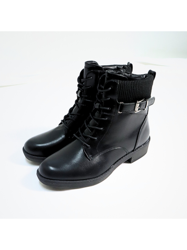 Botines basico con cremallera y cordón