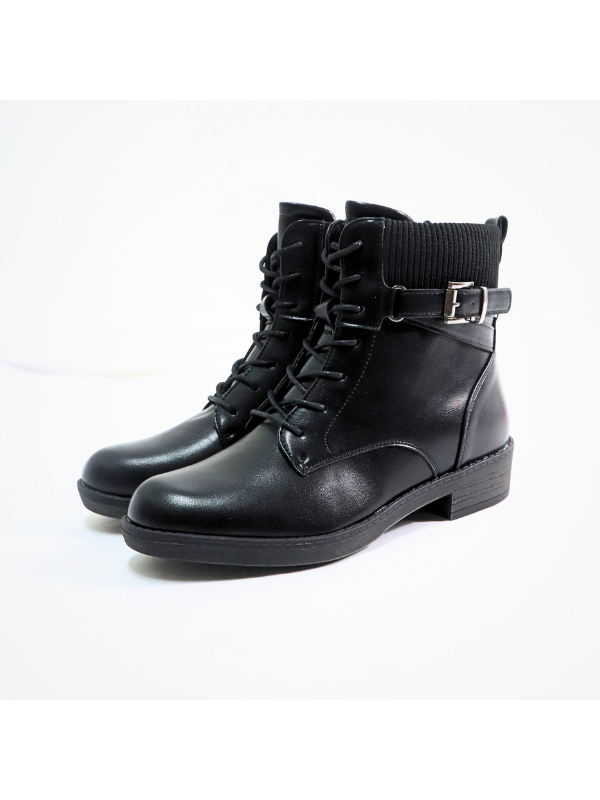 Botines basico con cremallera y cordón