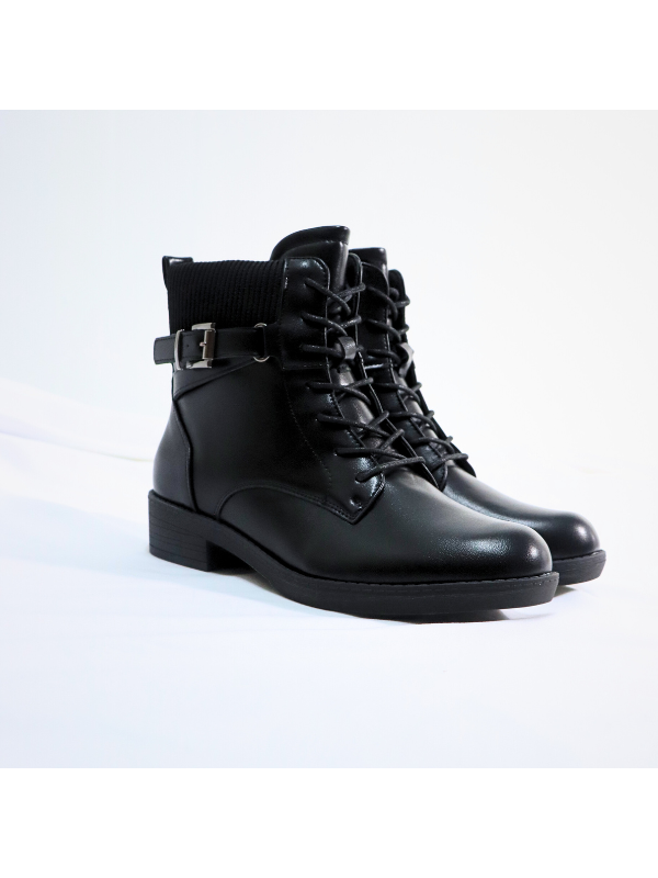 Botines basico con cremallera y cordón