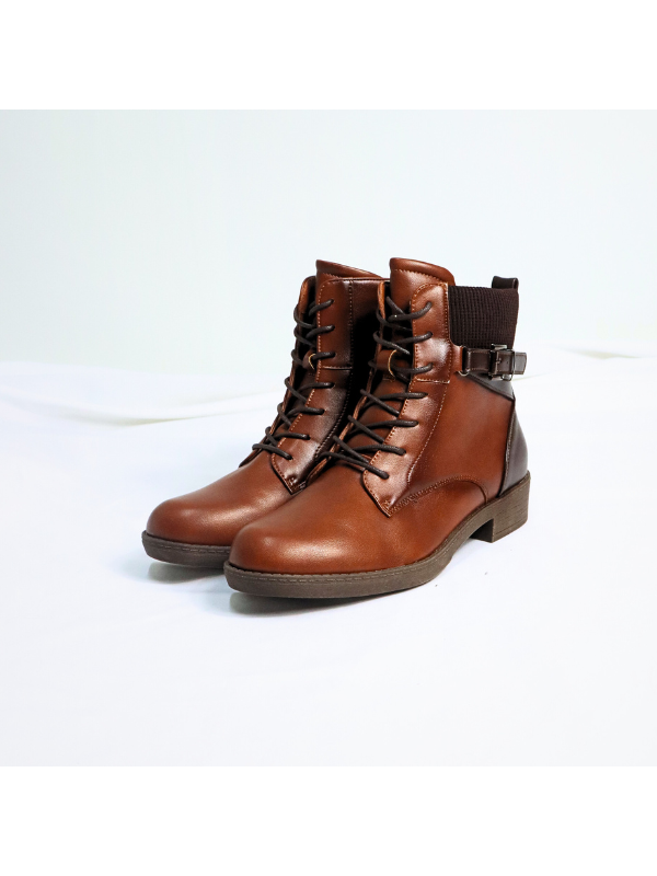 Botines basico con cremallera y cordón