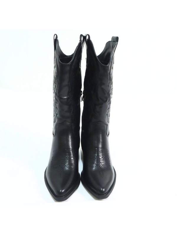Botas cowboy con tacón bajo para mujer