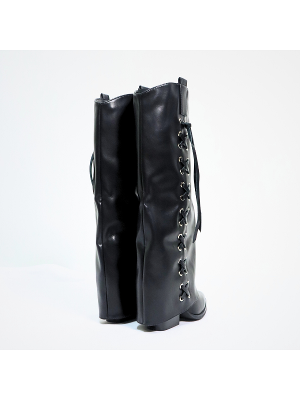 Botas de Moda de PU con Tacón Cubano...