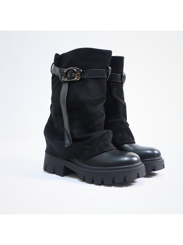 Botines gruesos de doble capa con...