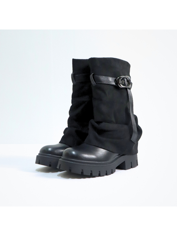 Botines gruesos de doble capa con...