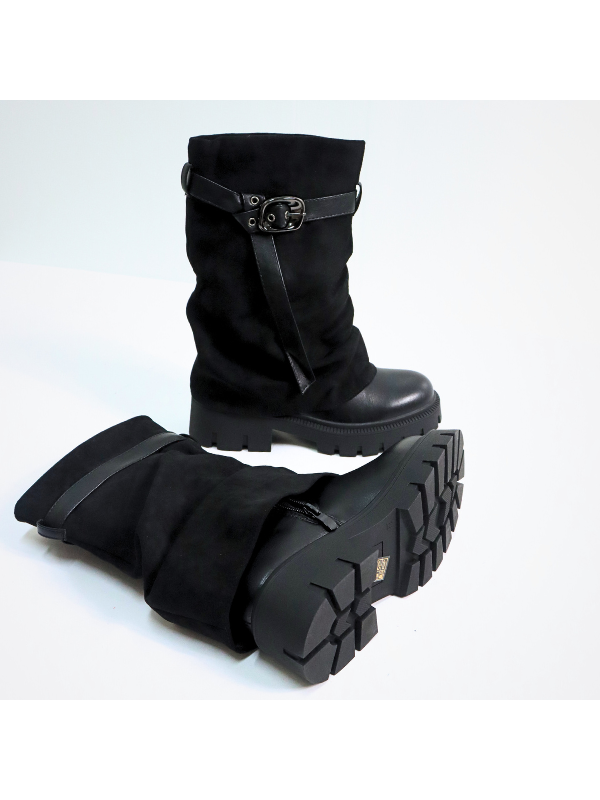 Botines gruesos de doble capa con...