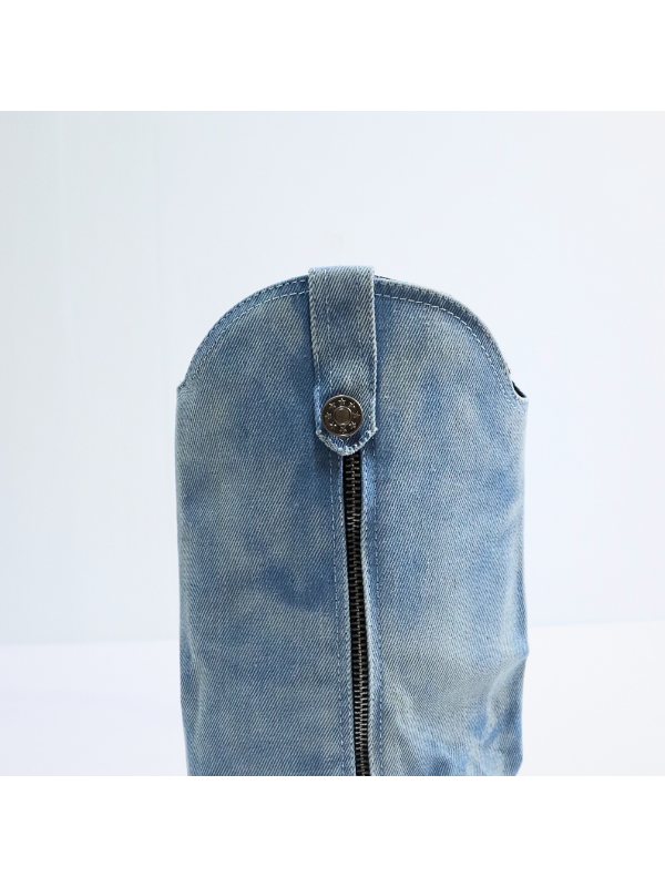 Botas altas de moda en denim con...