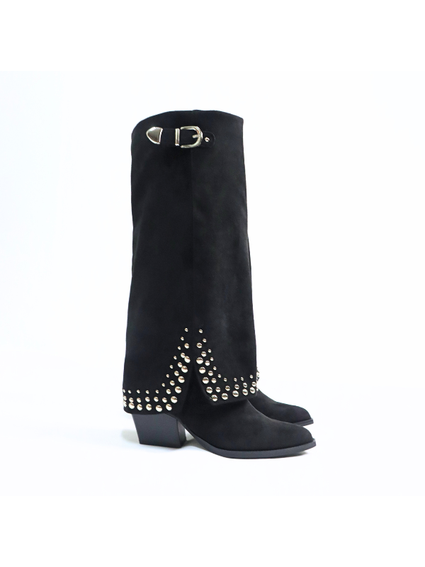 Botas de moda con adornos metálicos,...