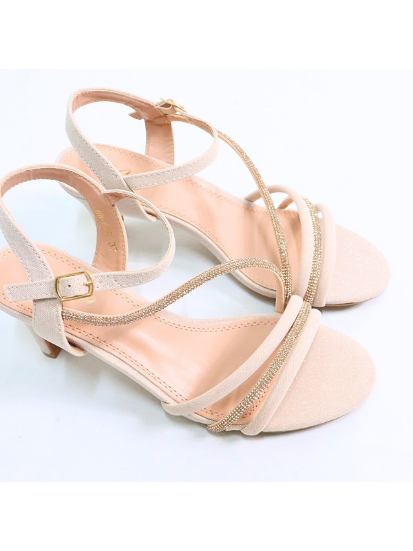 Sandalias de tacón bajo con tira...