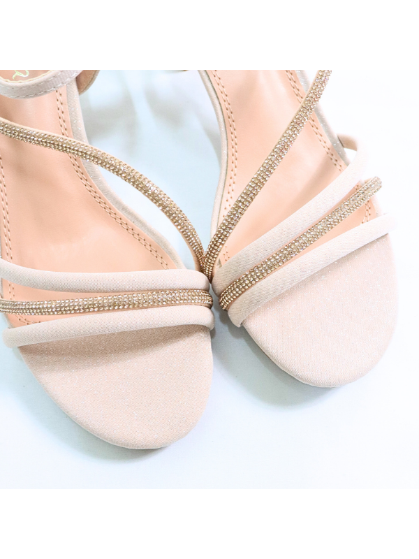 Sandalias de tacón bajo con tira...