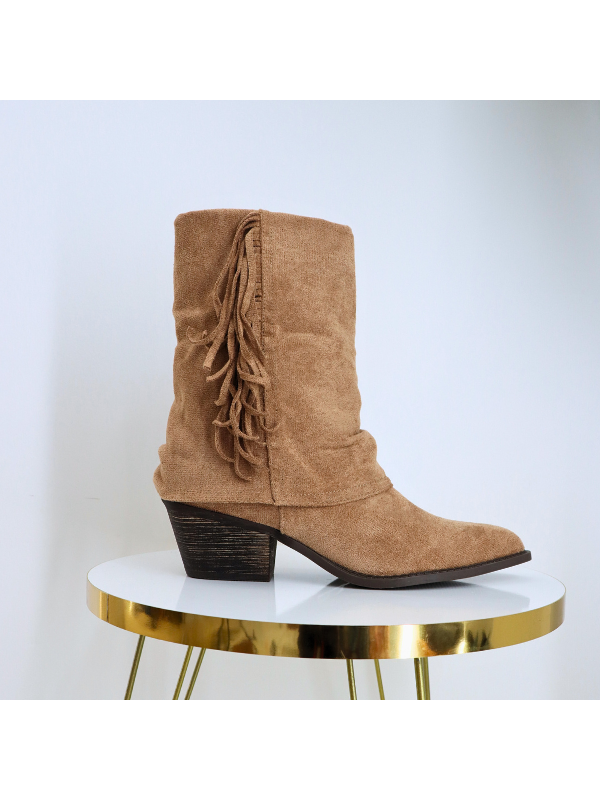 Botines de tacón bajo 4 cm...