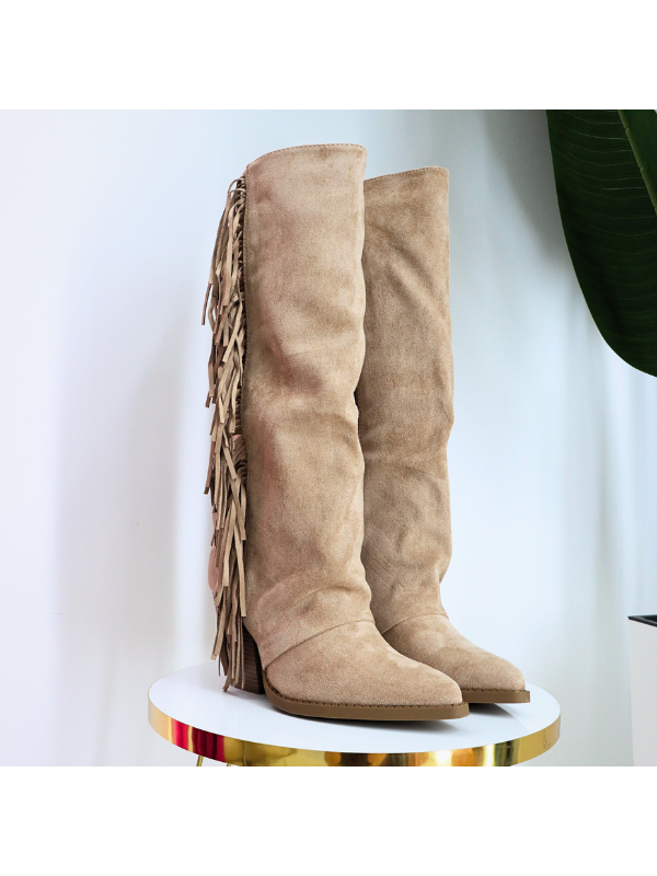 Botas de moda con tacón bajo de 6 cm,...