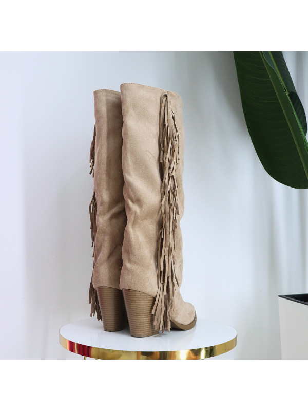 Botas de moda con tacón bajo de 6 cm,...