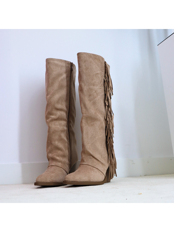 Botas de moda con tacón bajo de 6 cm,...