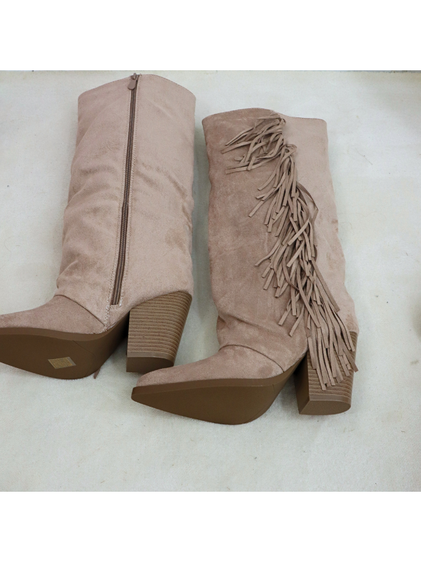 Botas de moda con tacón bajo de 6 cm,...