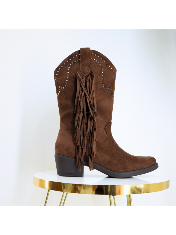 Botas de moda con tacón bajo de 6 cm,...