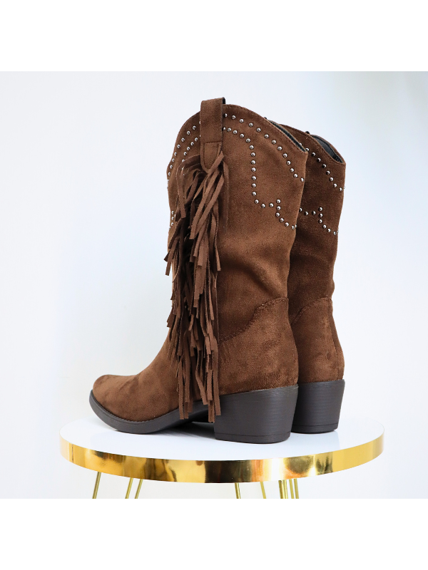 Botas de moda con tacón bajo de 6 cm,...