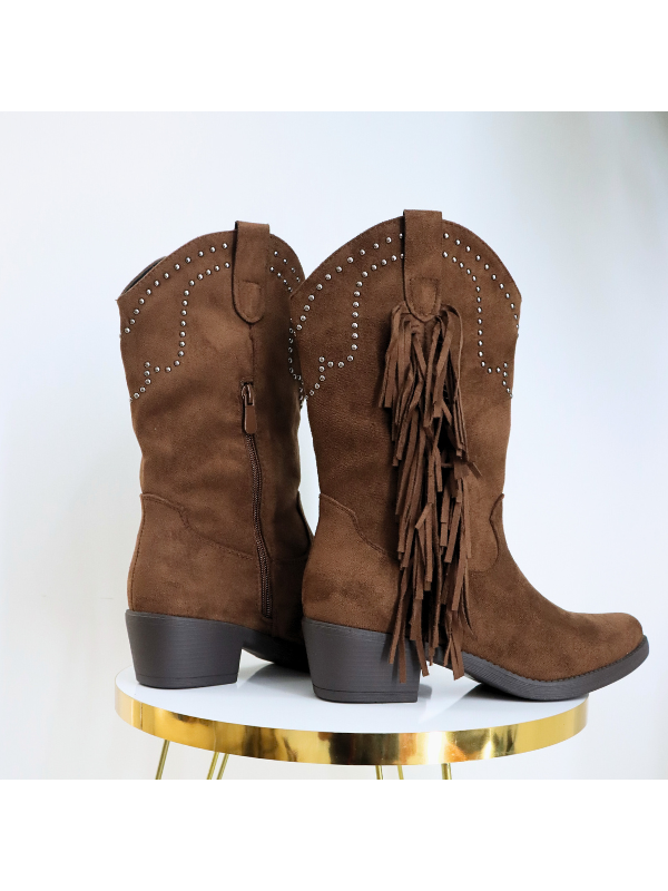 Botas de moda con tacón bajo de 6 cm,...