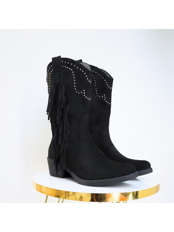 Botas de moda con tacón bajo de 6 cm,...