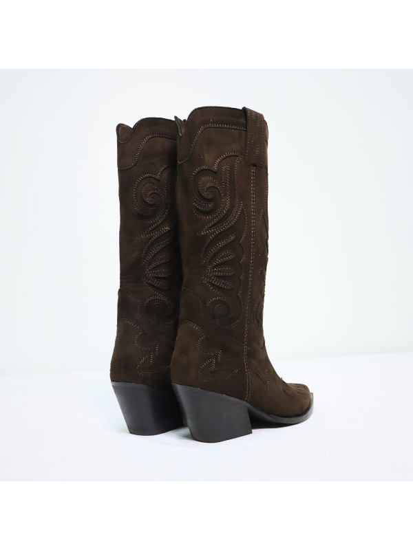 Botas altas de tacón 8 cm con punta...