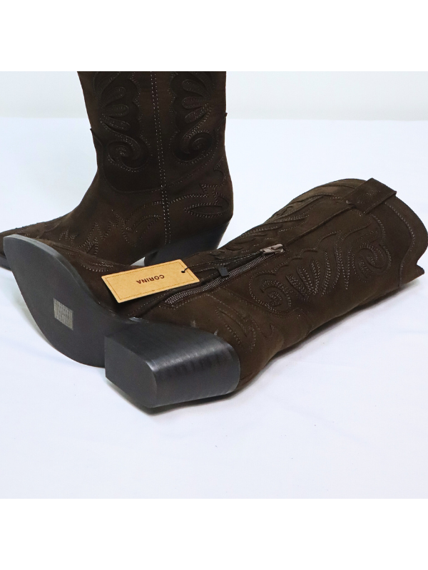 Botas altas de tacón 8 cm con punta...