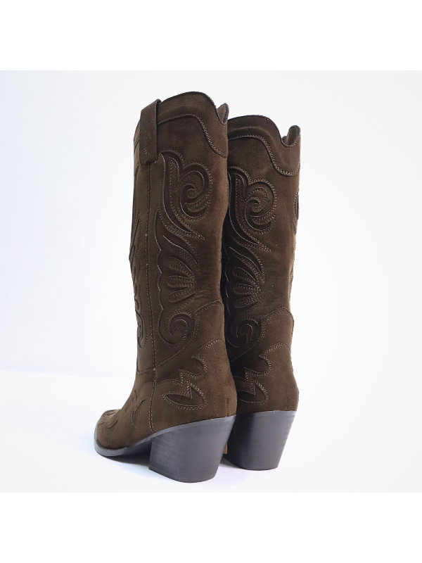 Botas altas de tacón 8 cm con punta...