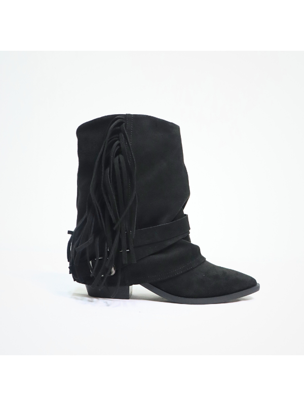 Botines de doble capa con cremallera...