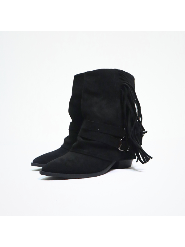 Botines de doble capa con cremallera...