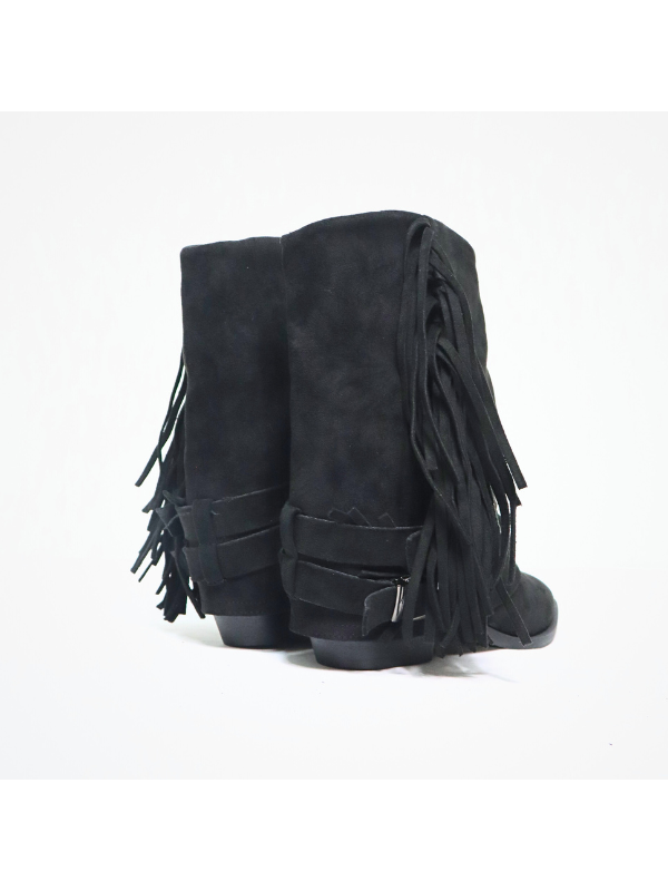 Botines de doble capa con cremallera...