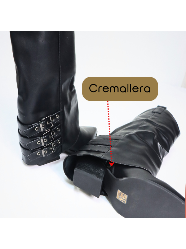 Botas alto negro - mujer