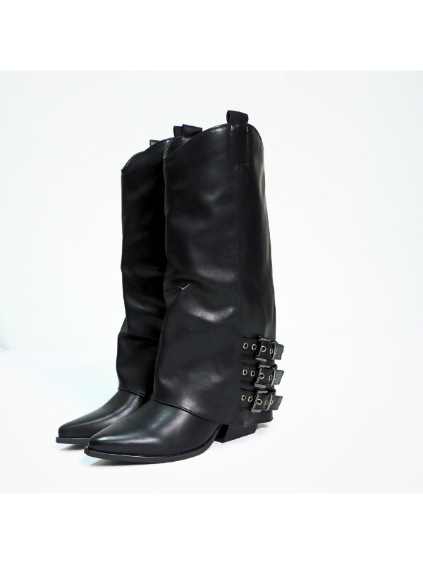 Botas alto negro - mujer
