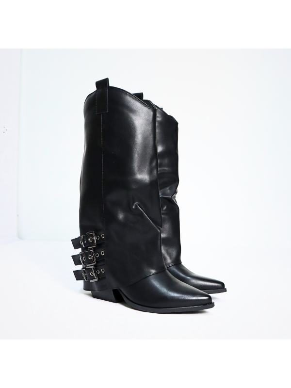 Botas alto negro - mujer