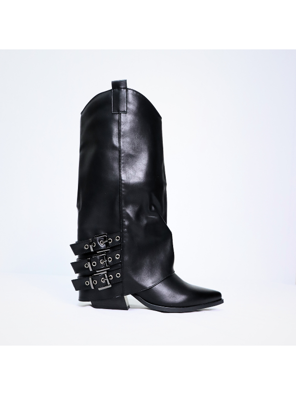 Botas alto negro - mujer