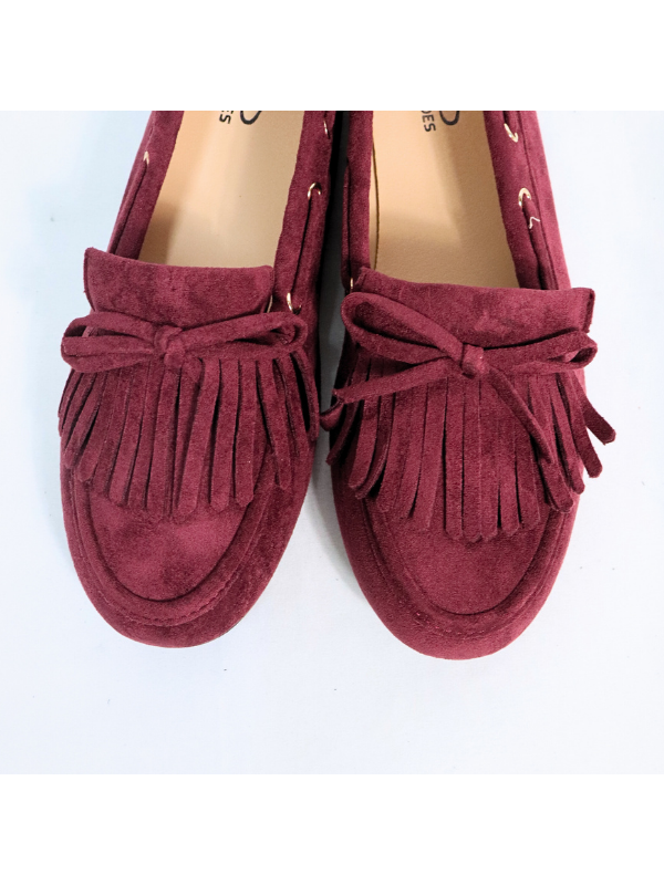 Mocasines planos con flecos para mujer