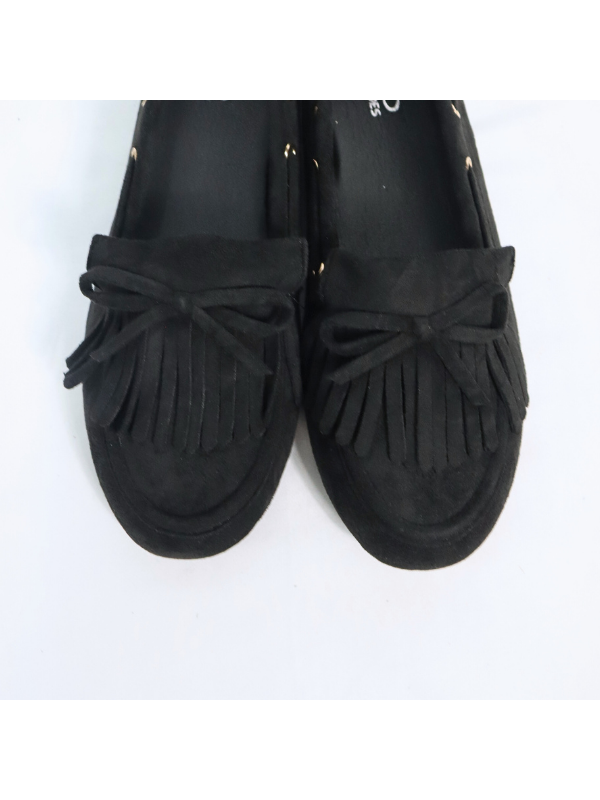 Mocasines planos con flecos para mujer