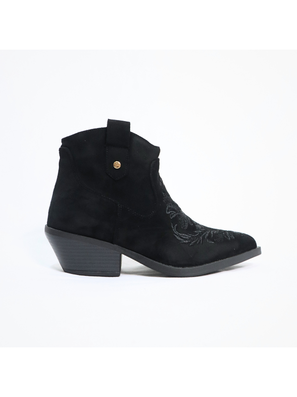 Botín cowboy con tacón bajo