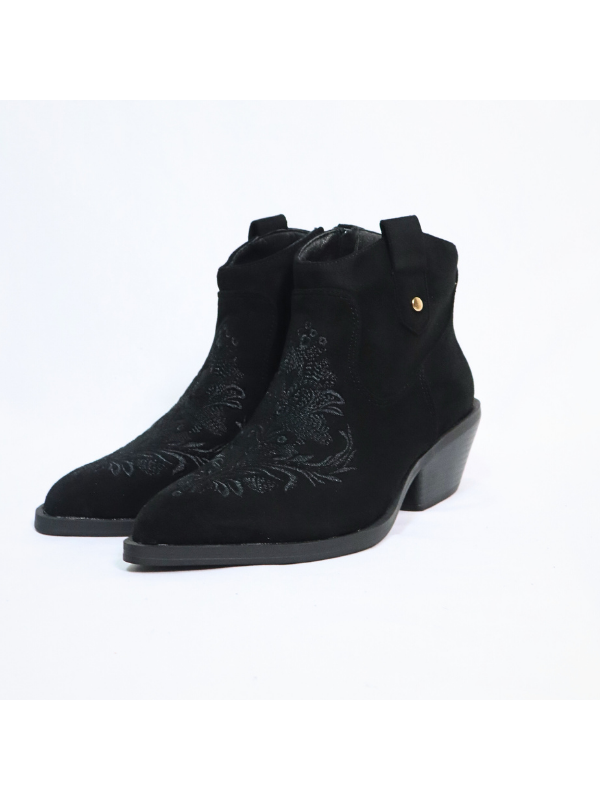 Botín cowboy con tacón bajo