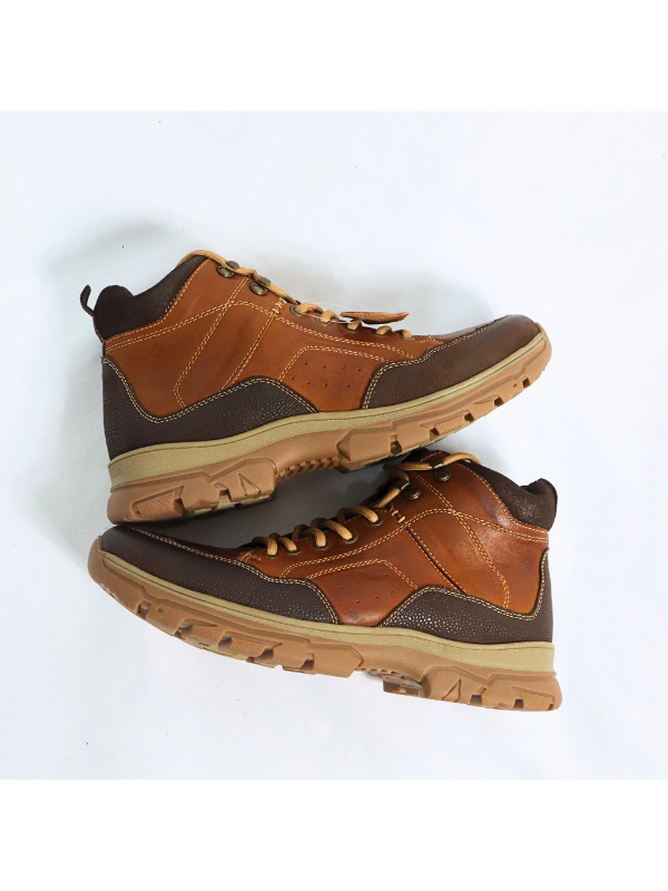 Botines de piel con cordón - hombre