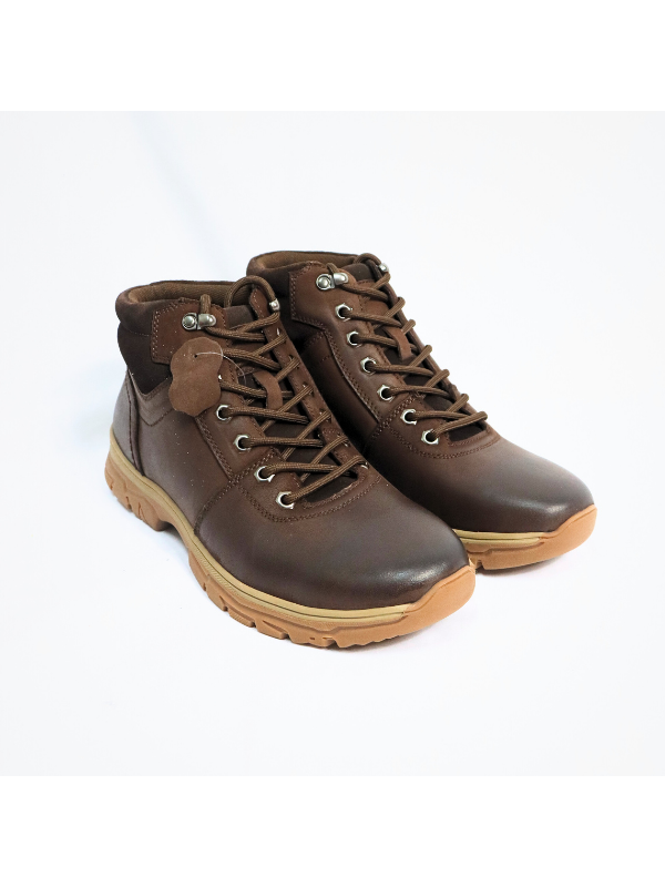 Botines de piel con cordón - hombre