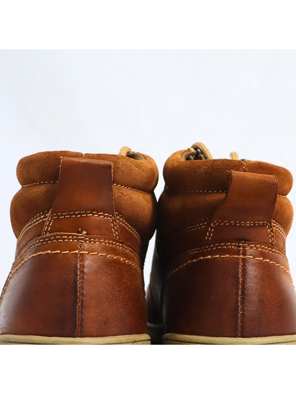 Botines de piel cómodos con cordón -...