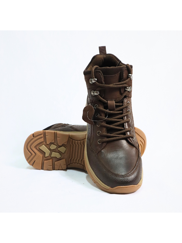 Botines de piel cómodos con cordón -...