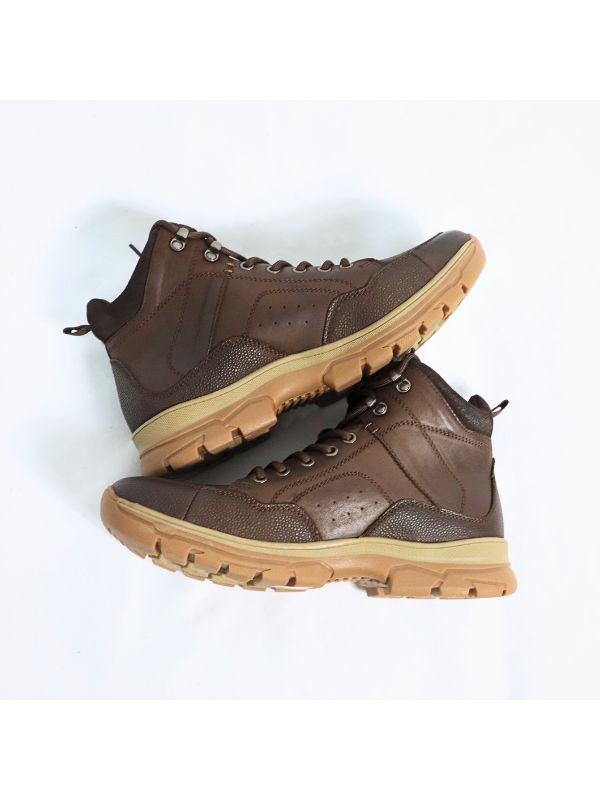 Botines de piel cómodos con cordón -...