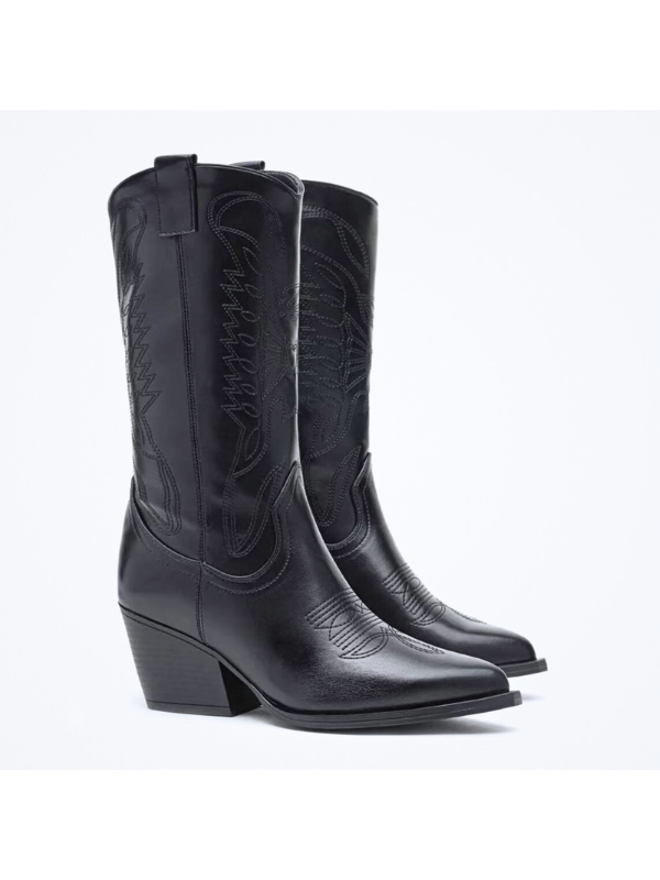 Botas cowboy con tacón 6cm - mujer