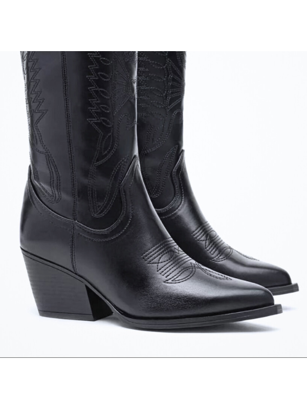 Botas cowboy con tacón 6cm - mujer