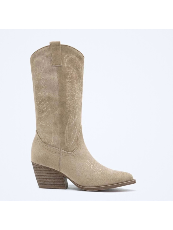 Botas cowboy con tacón 6cm - mujer