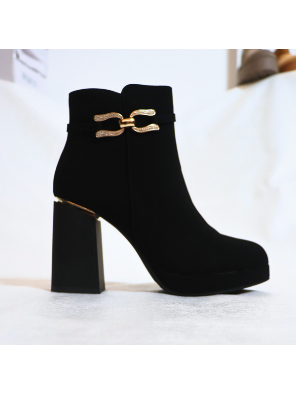 Botines de tacón alto con cremallera...